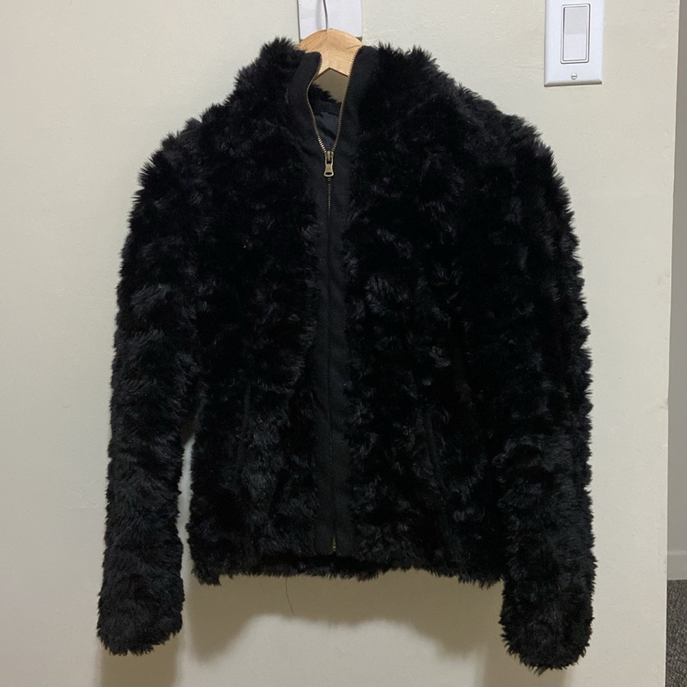 Black Faux Fur Jacket